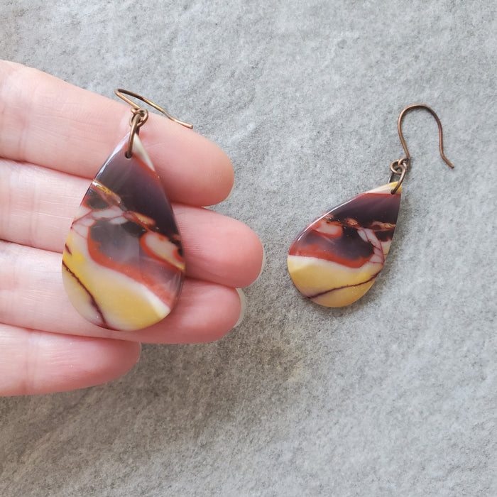 mookaite stone earrings