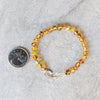 Baltic amber silk knotted bracelet