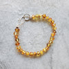 Baltic amber silk knotted bracelet