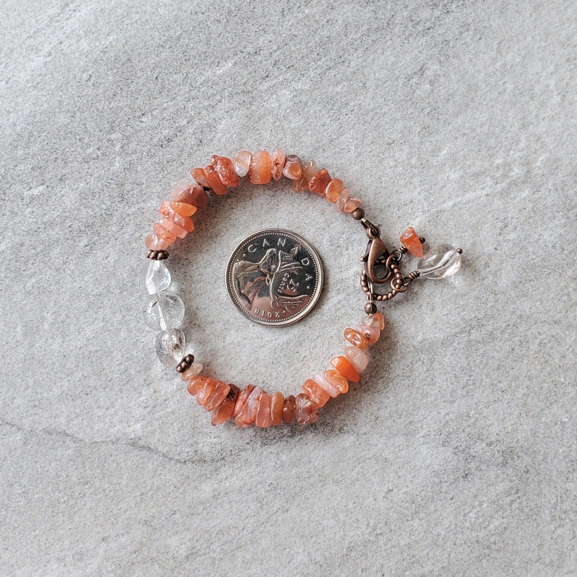 Carnelian/Quartz 3 in 1 Chip Bracelet Carnelian/Quartz 3 in 1 Chip Bracelet