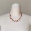 Natural Carnelian chip hand knotted silk necklace