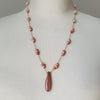 hand knotted Mookaite Picasso Jasper silk necklace