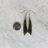 freeform Canadian Jade gemstones on sterling silver ear wires.