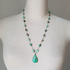 Hand knotted Chrysoprase nuggets with teardrop Chrysoprase focal stone 