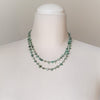 green aventurine chips hand knotted silk necklace