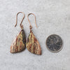 freeform red creek jasper earrings with copper ear wires