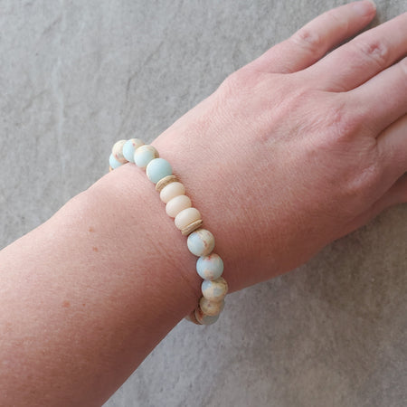 Shoushan Stone Pink Aventurine Bracelet