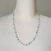 Amazonite chips hand knotted necklace