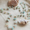 Amazonite hand knotted necklace close up