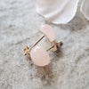 8mm rose quartz stud earrings