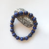 10mm lapis lazuli beads coconut wood stretch bracelet