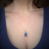 Blue Kyanite metalsmith sterling necklace