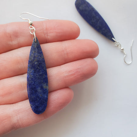 Natural teardrop Lapis Lazuli earrings