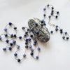 Long hand knotted Sodalite Lapis Lazuli necklace